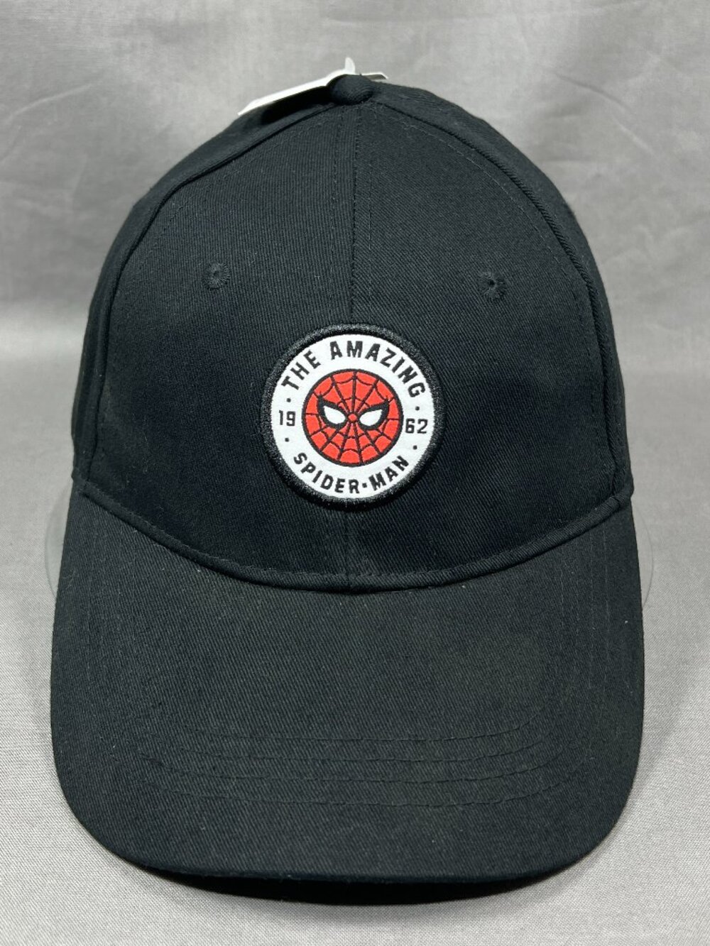 Disney Store Marvel Spider Man Baseball Cap Black Red Adjust Strapback Adult Hat